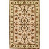 Floral Area Rug in Beige