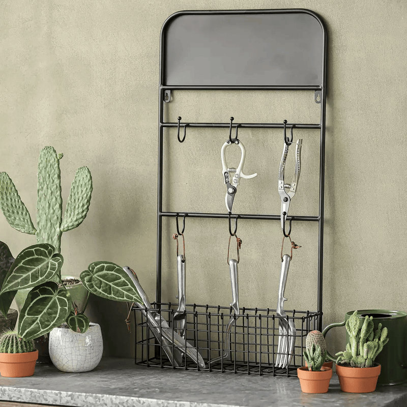 Industrial Garden Tool Storage Rack