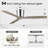 54" Farmhouse Solid Wood Blades Propeller Flush Mount Ceiling Fan without Lights, 6-Speed Reversible DC Motor, Timer, Remote Control Included-1882690669