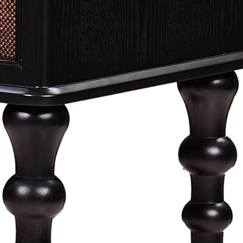 Black+Gold Free Form Solid Wood+Copper Media Players, Black/Gold