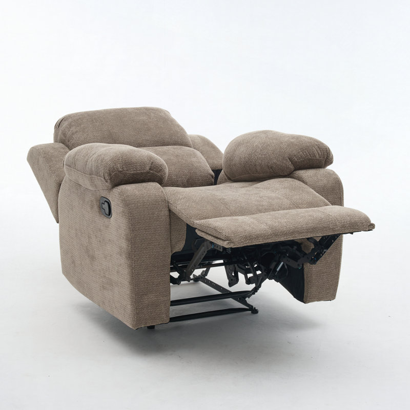 Fauteuil inclinable manuel avec angle réglable de 110 ° à 170 °, capacité de 400 lb, tissu chenille