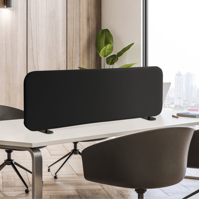 Desk Divider, Portable Standing Tabletop Partition for Office, Student, Counter Top, Anti-Scratch, 48"x18", Midnight
