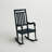 Classic Black Compact 15.5"x15" Outdoor Rocking Chair with Weatherproof Durability-1170822750