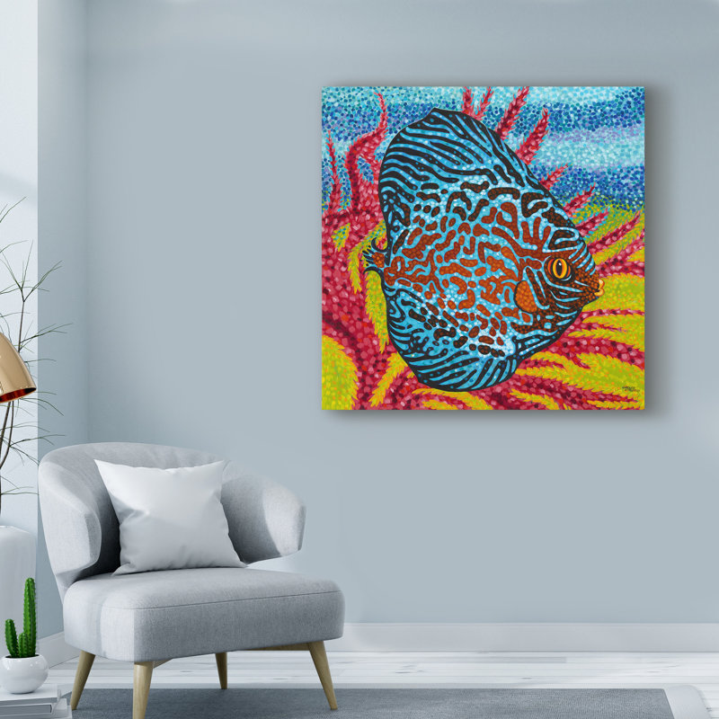 Brilliant Tropical Fish II by Carolee Vitaletti - Wrapped Canvas Print, 24" H x 24" W x 2" D