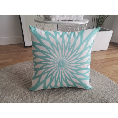 Housse de coussin extérieure imprimée sur fond blanc