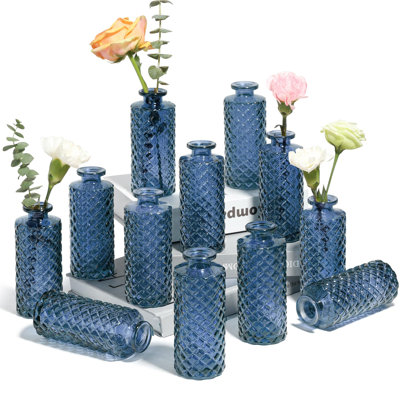 Ensemble de 12 vases en verre Loose Diamond