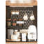 French Narrow Pantry Kitchen Wall-Mounted Solid Wood Storage Cabinet
