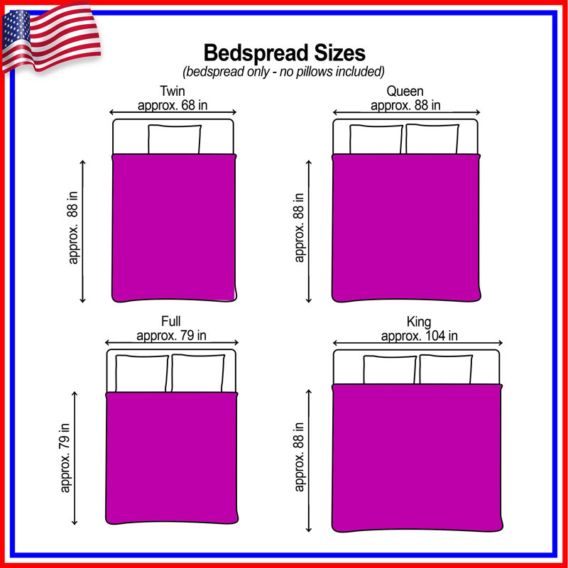 Solid Purple Colour Quilted Bedspread All Sizes, Queen