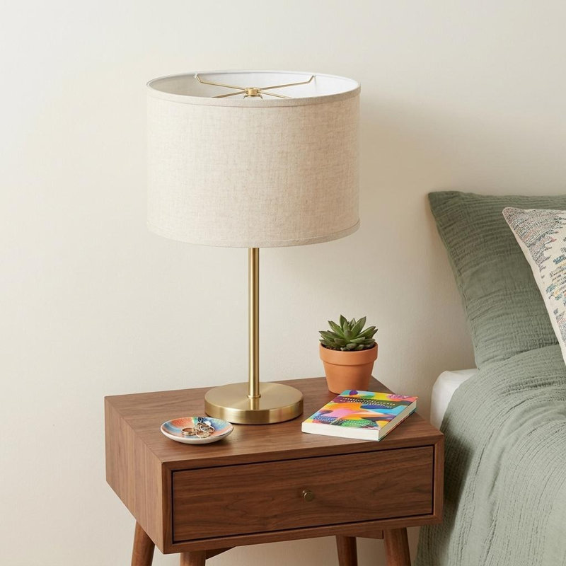 Dark Brown Linen Oval Lamp Shade