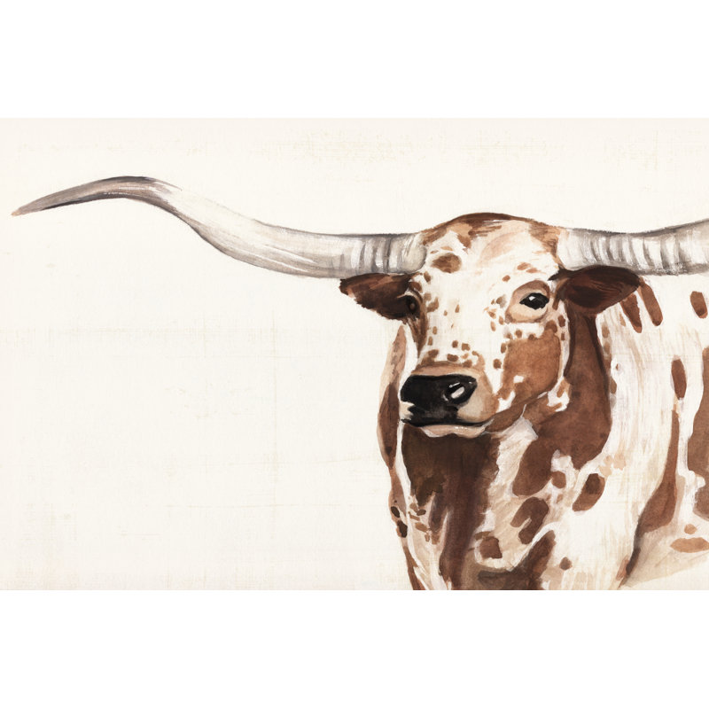 Spotted Steer II by Annie Warren - Wrapped Canvas Print, 81cm H x 122cm W x 3.8cm D