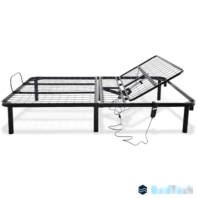 Base de lit simple TG avec réglage de la tête - 850 lb, capacité en acier noir, Très grand simple