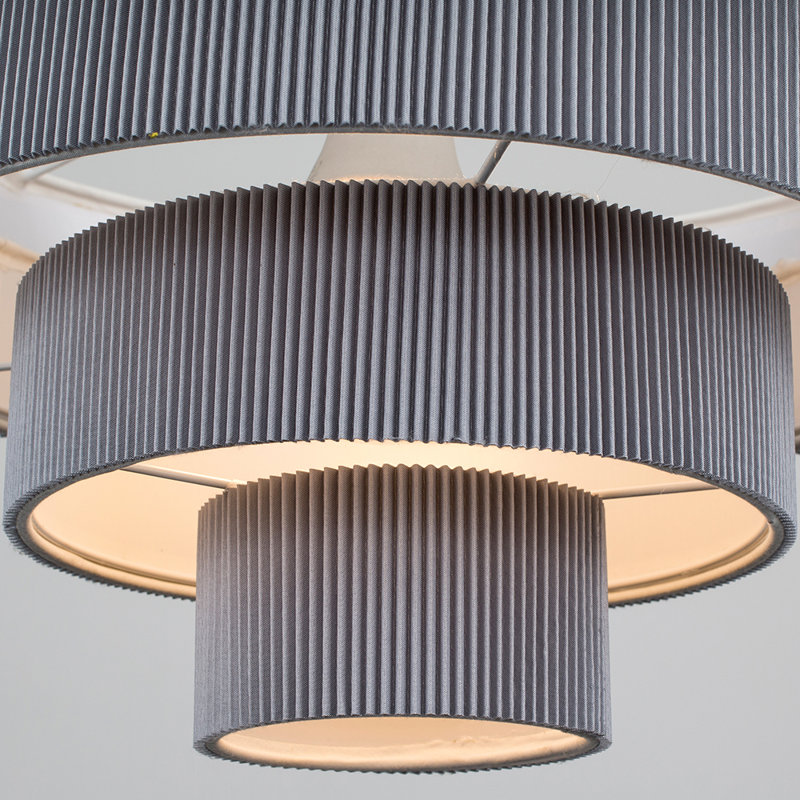 Nevada 22cm H Metal Novelty Pendant Shade ( Clip On ), Dark Grey