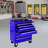 7 Drawers Rolling Tool Cart Multifunctional Storage Cabinet with Wheels Blue