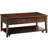 Classic Walnut Coffee Table With Lifting Function And Hidden Storage Compartments For Drinks Rectangular Top Space Magazines