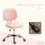 La chaise de bureau rose pour les espaces de travail à la maison tendance offre un confort moelleux et un réglage en hauteur fluide