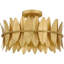 Karnecia 3-Light Gold Leaf Semi-Flush Mount Light