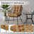 Patio Seat & Back Cushions, 42"×24" Tufted Water-Resistant Outdoor Cushion For Rocking, Dining Chairs-1536258194