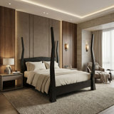 Patras Solid Wood Four Poster Bed