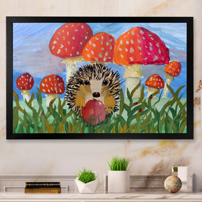 «Cute Hedgehog Animal Portrait», reproduction sur toile flottante