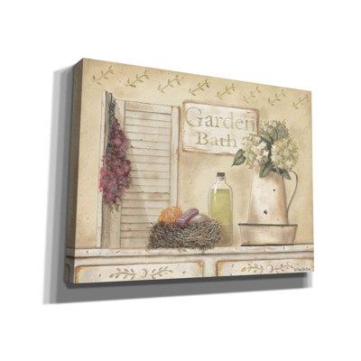 Garden Bath by Pam Britton - Wrapped Canvas Painting Print