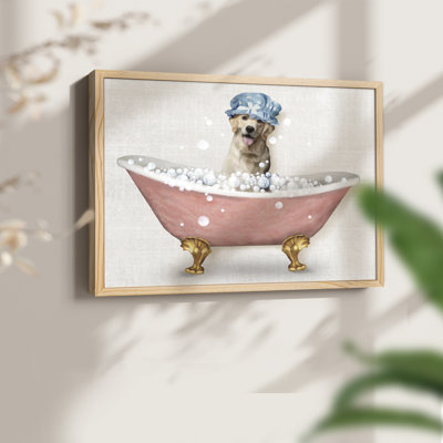 Bath Dogs III -Framed Print - Restickable