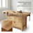 Professional Solid Wood Workbench with Storage Drawers and Cabinet for Garage and Workshop