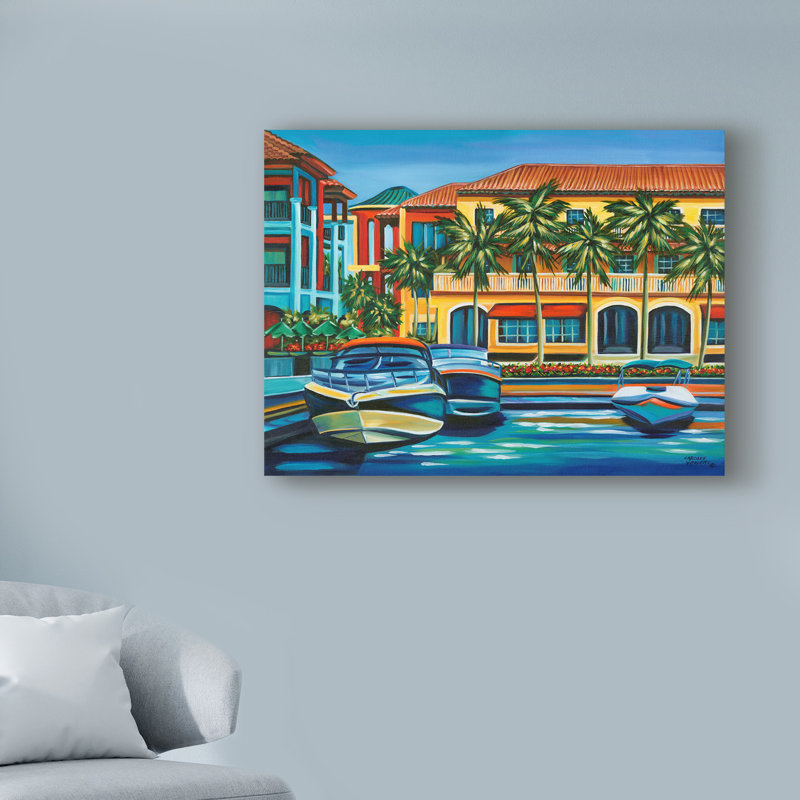 «Tropical Rendezvous II» par Carolee Vitaletti - reproduction sur toile tendue, H 14 po x l 19 po x P 2 po