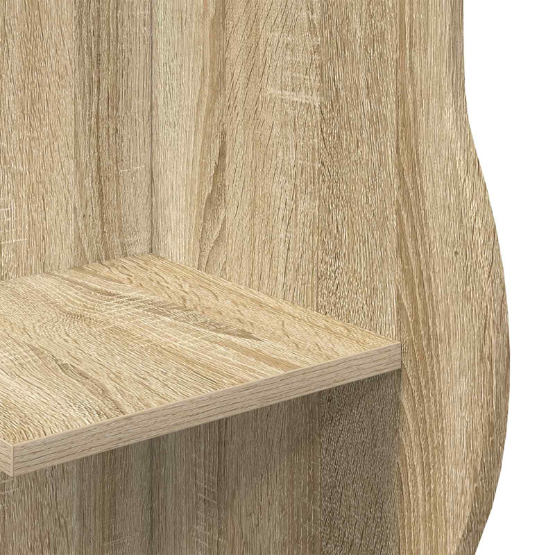 102 cm H x 34 cm W Corner Bookcase, Sonoma Oak