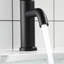 Robinet de salle de bain monocorps conforme à l'ADA - robinet cascade en acier inoxydable de 6,57 po de hauteur noir mat-117992948
