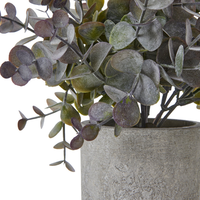 22cm Faux Plant in Pot, Dark Green