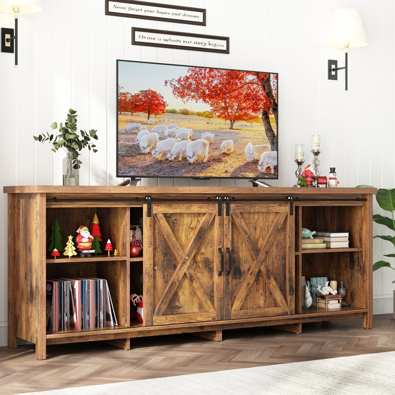 Meuble télé 70 po Farmhouse, Brun, 70.9"