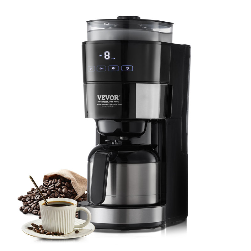 Machine à café avec 8 tasses Stellweilan avec minuterie 24 heures pour infusion automatique