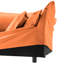 Orange avec sièges profonds, rembourrage, housses amovibles et coussins confortables au design élégant, chenille respirante, coussins à haut dossier, fabrication