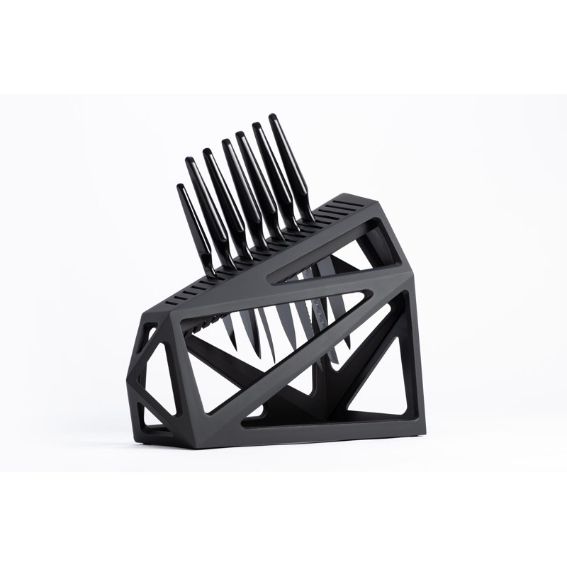Edge Of Belgravia Galatine 8 Piece Stainless Steel Knife Block Set