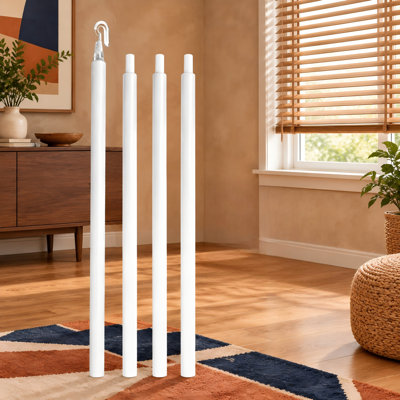 Adjust Light and Privacy on High Home Windows with This Universal Plastic Blinds Wand Replacement, Featuring 9 Hooks, a Secure Snap-Fit Connection, and Tool-Free Installation