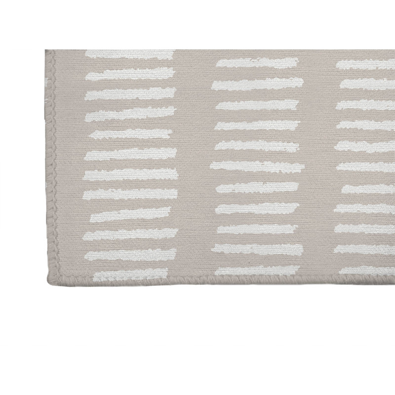 Fencing Rows Non-Slip Outdoor Rug, Runner 2'6" x 8'