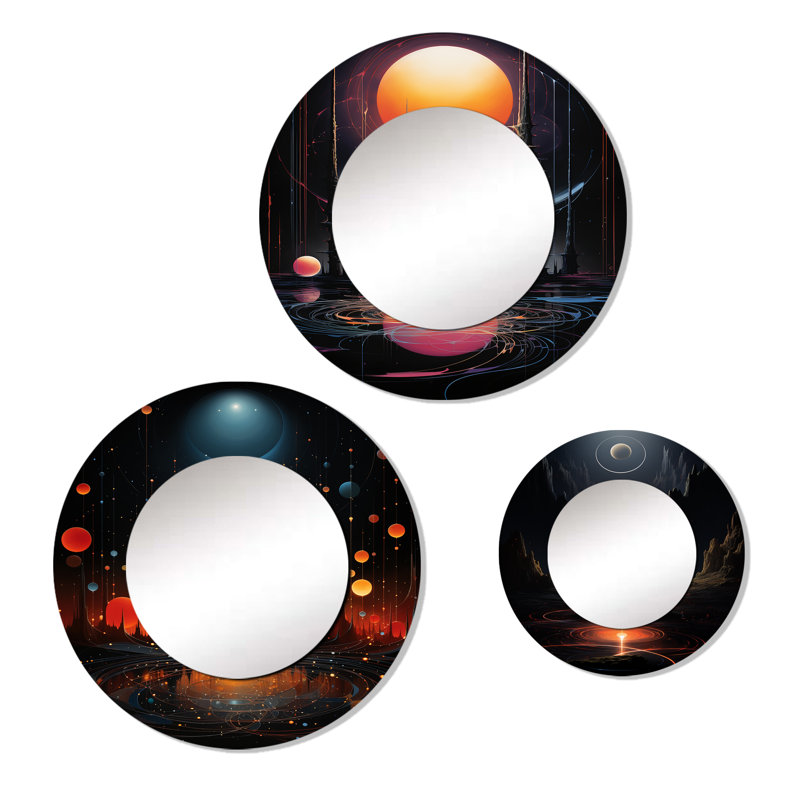 Duryea Metal Round Mirror
