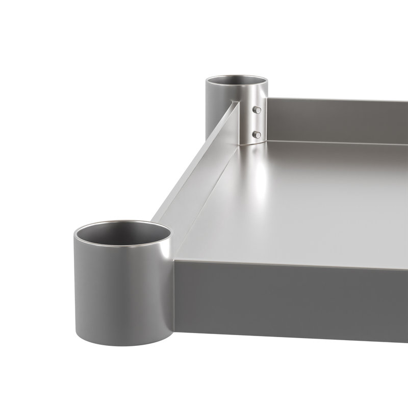 Tablette de restaurant réglable en acier galvanisé pour tables de travail, 24 po x 48 po