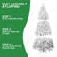 Arbre de Noël artificiel blanc de 8 pi avec fil mémoire, 1430 pointes, structure à charnières, illuminez vos vacances en intérieur-366949940