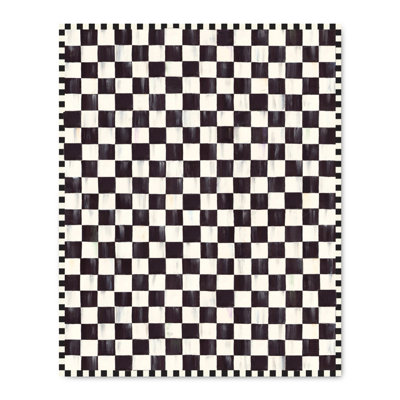 Courtly Checkered Washable Rug