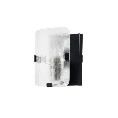 Winnie 1 Light Wall Sconce - Matte Black - Clear