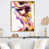 Toile avec cadre flottant or