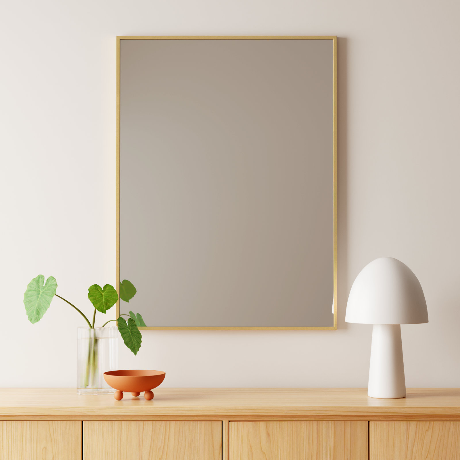 Sabine 36" Accent Mirror, 40" x 30", Brass