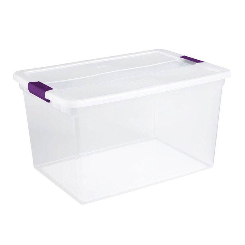Sterilite Clear View Storage Container Tote w/ Latching Lid