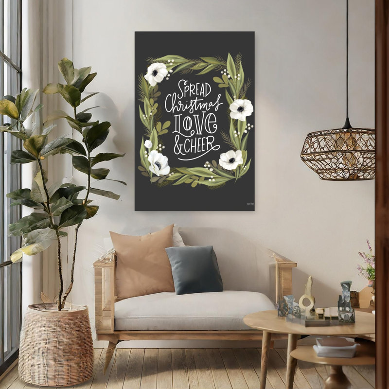 Spread Christmas Cheer, art floral contemporain, H 48 po x l 32 po
