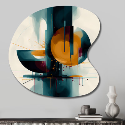 Fedor - Art mural géométrique unique en forme de métal, reproduction d'art asymétrique moderne