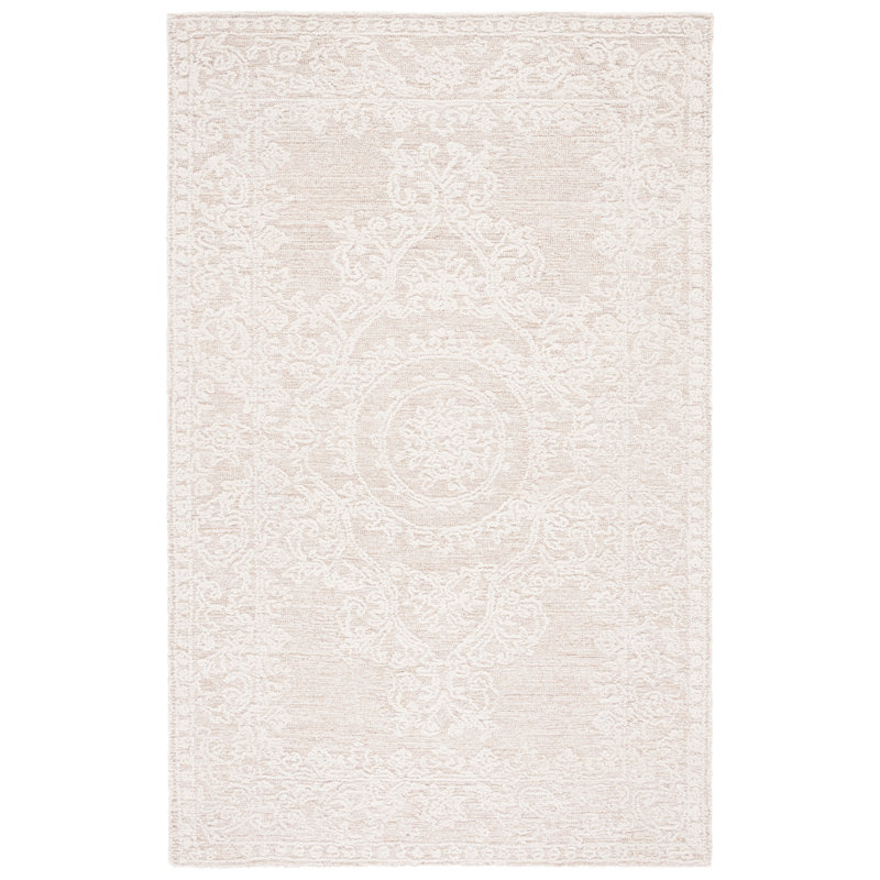 Traditional Oriental Wool Area Rug, Rectangle 4' x 6'