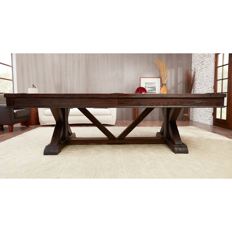 Brazos River Weathered 8' Slate Pool Table with Professional Installation Included, Weathered Black, Taupe