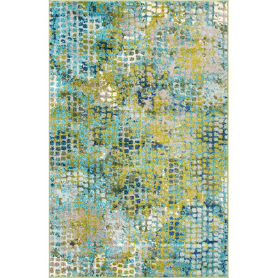 Tapis vert à motif géométrique Patrocinia