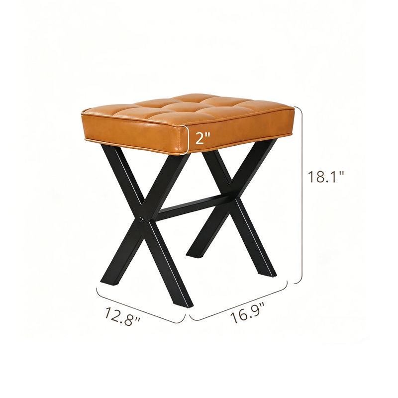 Petit tabouret de coiffeuse, Brun whisky